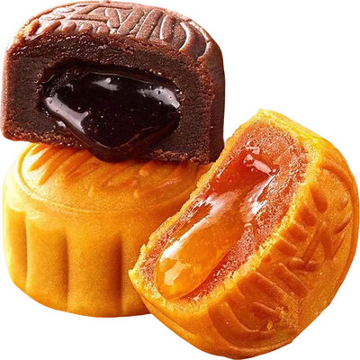 巧克力流心月饼2025新款传统老式广式奶黄月饼中秋送礼礼品