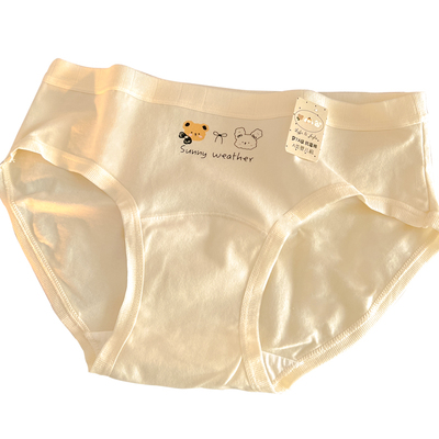 逃跑熊兔~内裤纯棉裆7a抗菌裆a类棉甜美少女韩系学生可爱中腰新款