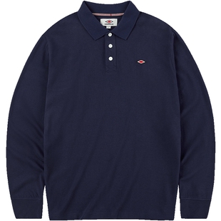 umbro茵宝官方运动复古POLO衫足球风简约都市长袖t恤男女同款上衣