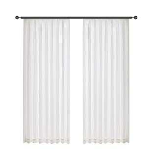 2025新款流行皇冠金刚纱帘透光不透人窗帘ins风卧室客厅飘窗窗纱