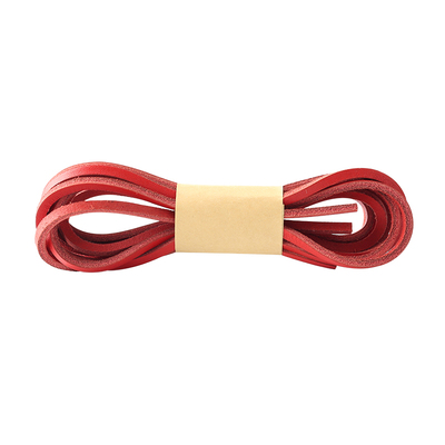 HIBERNI方形红色蓝色牛皮鞋带