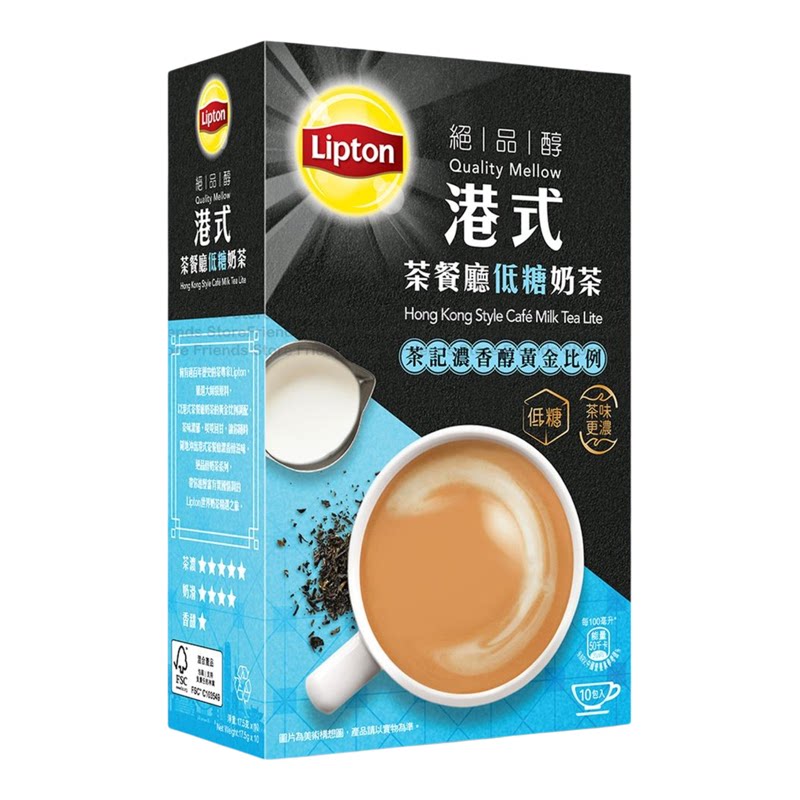 立顿Lipton 绝品醇港式茶餐厅低糖奶茶10包17.5克X10香醇黄金比例