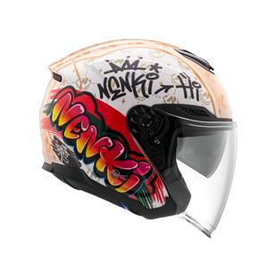 NENKI头盔摩托车女电动车男机车复古巡航夏季防晒四分之三盔半盔