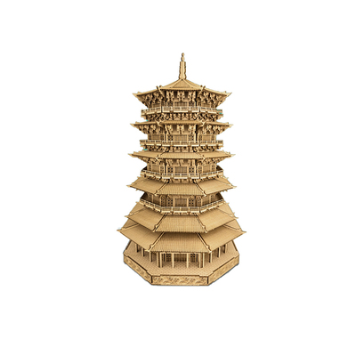 山西应县木塔中式古建筑微缩模型