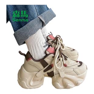 森马老爹鞋女厚底增高2025秋冬新款爆款时尚气质冬季加绒鞋子女款