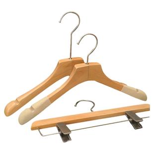 韩版清上有漆哑光原木实木衣架男女装服装店商场衣挂LOGO定制家用