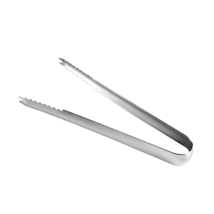 加厚不锈钢冰夹冰粒夹子 面包夹食品食物夹饼干夹 烧烤烤肉夹18cm