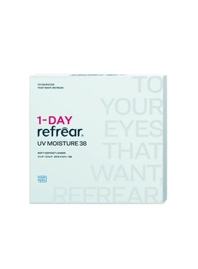 日本直邮Refrear UV Moisture38日抛 1-DAY 透明片 隐形眼镜正品