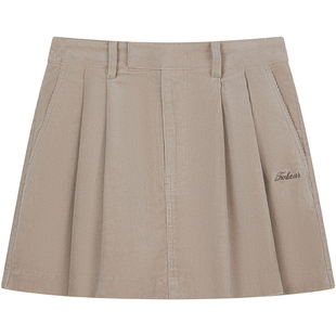 TeenieWeenie小熊女装半身裙2025年冬季新款优雅气质A字褶裥短裙