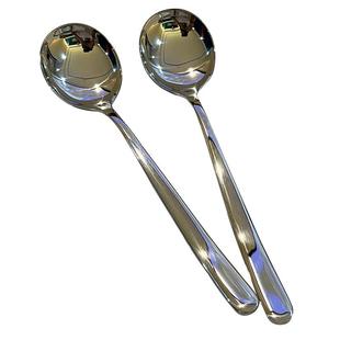 304不锈钢勺子家用长柄高档调羹精致吃饭汤匙食品级加深喝汤汤勺