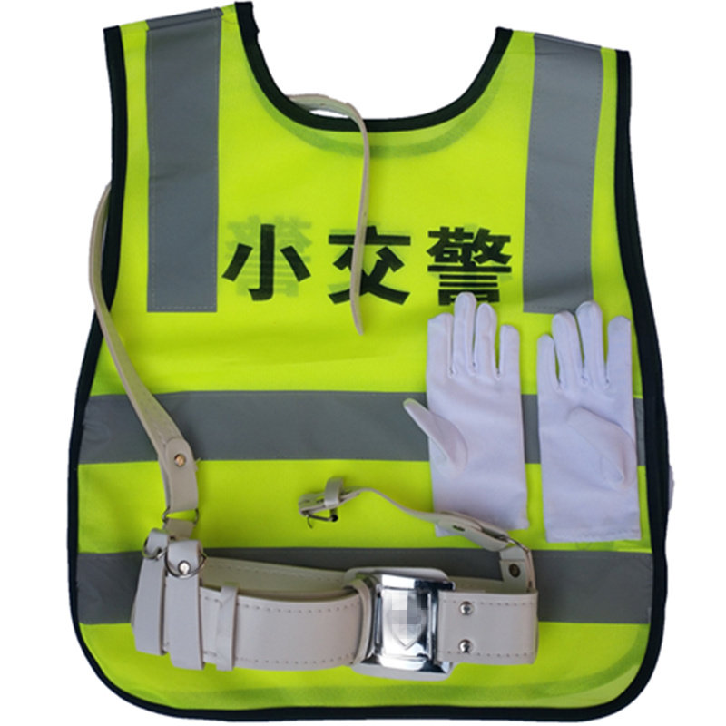 儿童警察服军装警服小交警背心帽子电动玩具枪套装黑猫警长演出服