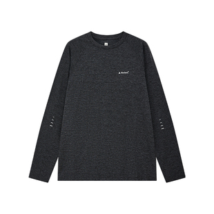 ttelen.高弹修身透气长袖速干运动t恤男简约健身弹力紧身显大上衣