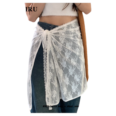 夏季薄款韩系蕾丝系带屁帘裙