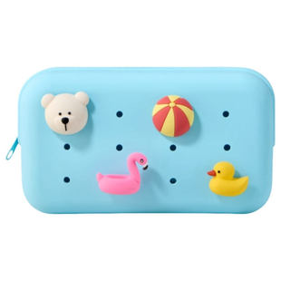 星巴克杯子2025快乐怡夏可爱休闲洞洞包防水便携硅胶收纳包化妆包