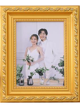 娃居实木欧式轻奢婚纱照相框摆台