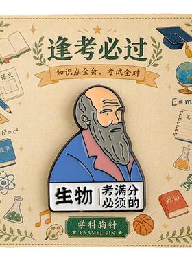 考试满分胸针创意卡通学科别针
