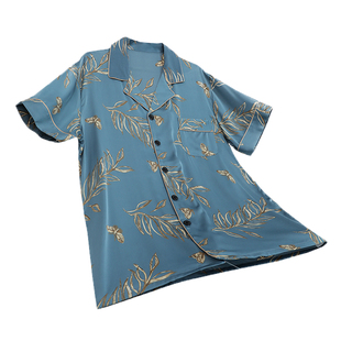 男士睡衣夏季男款冰丝短袖套装夏款家居服春秋款薄款丝绸2026新款