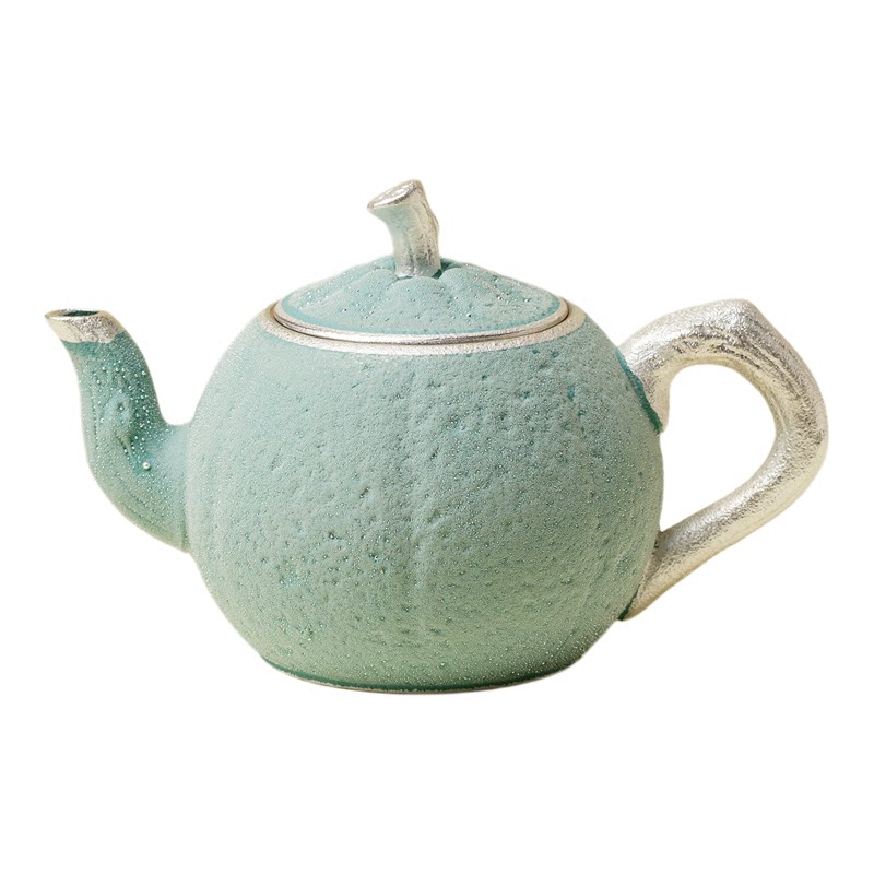 里作日本银露茶壶高端陶瓷手工鎏银功夫茶具银粒单壶泡茶器带过滤