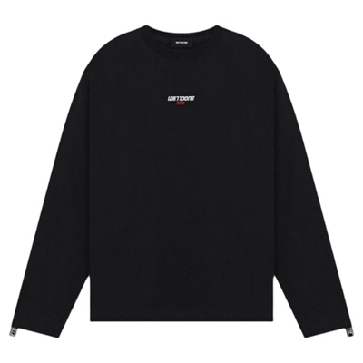 【新品7折】WE11DONE26春季男女同款双LOGO饰带长袖T恤简约日常