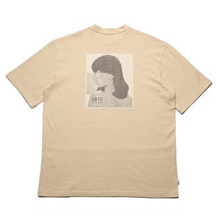 CITYDIVE Stanger T-Shirt 重磅廓形 贴布人物印花纯棉短袖T恤