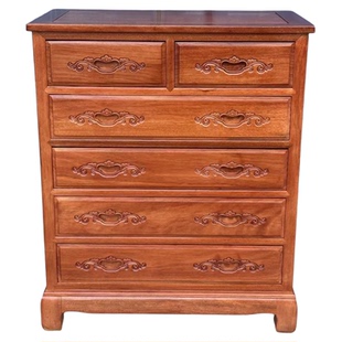 红木五斗柜子中式菠萝格实木六斗橱柜金花梨储物柜收纳柜新中式餐