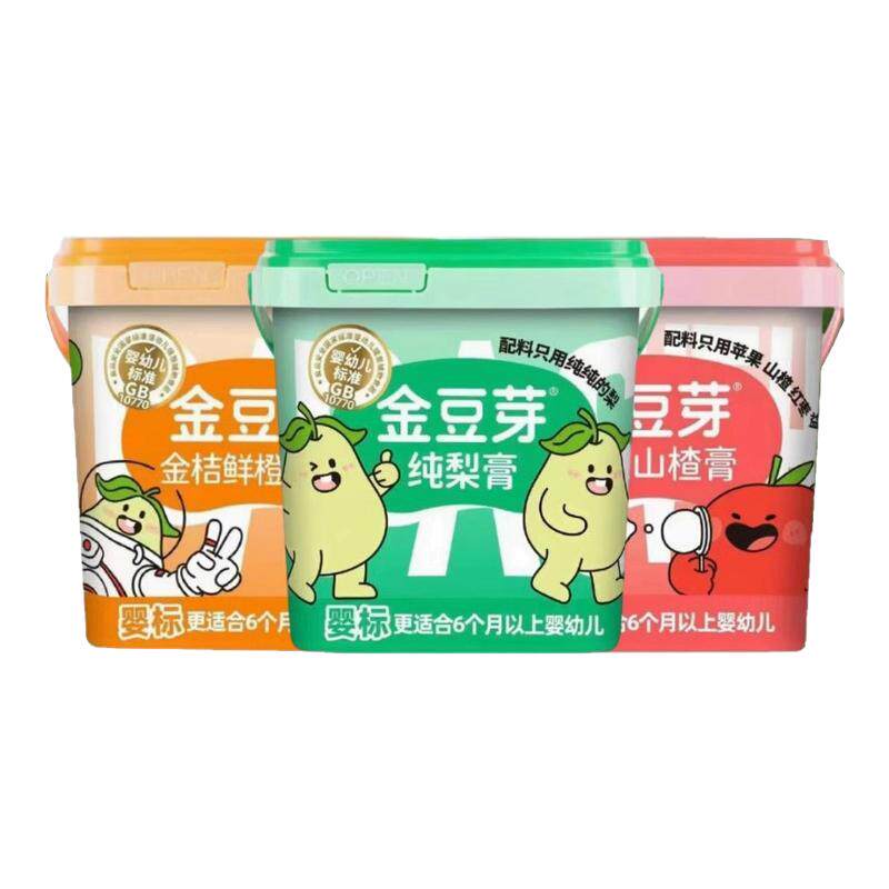 金豆芽九只小梨纯梨膏桶秋梨膏苹果味/风味/果汁饮料