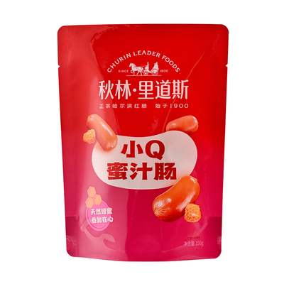 秋林里道斯官方旗舰店香肠儿童肠蜜汁口味小Q肠枣肠解馋小零食