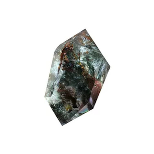 绿幽灵水晶柱子四季彩幽灵双尖千层金字塔彩虹原矿石家居客厅摆件