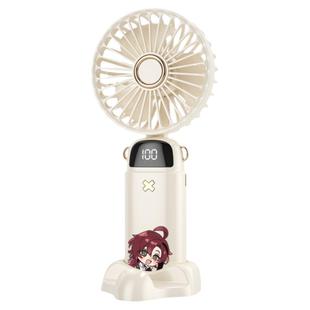 鹿野院平藏小风扇便携式充电小型折叠随身电风扇挂脖手持静音办公室桌上桌面迷你usb学生手拿降温神器吹辅食