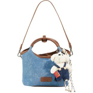 兰诺牛仔托特包女包2025新款轻奢小众高级感单肩斜挎手提通勤包包