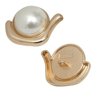 珍珠金属纽扣圆形小香风大风衣女西装衬衣开衫钮扣金银色时尚扣子