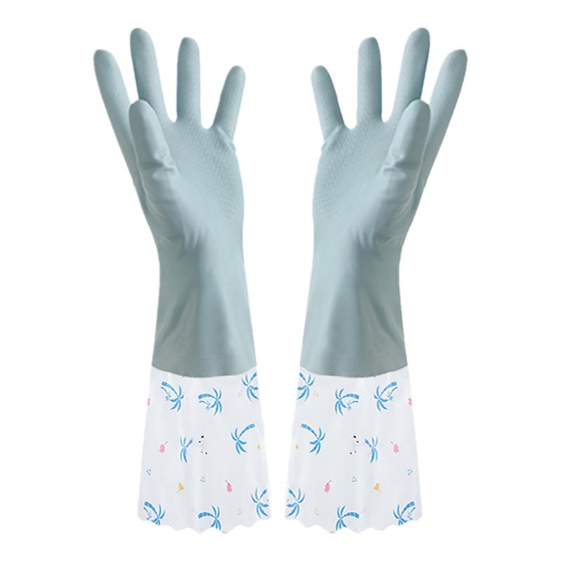 洗碗手套女冬季防水专用厨房耐用型加绒刷洗衣衣服家用加厚家务男
