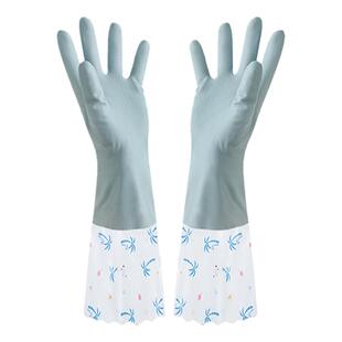 洗碗手套女冬季防水专用厨房耐用型加绒刷洗衣衣服家用加厚家务男