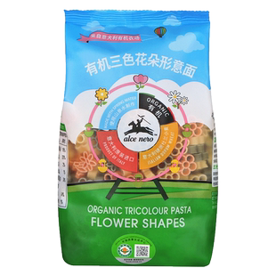 有机尼奥有机三色花朵形意面儿童进口空客意粉宝宝面条250g*3袋