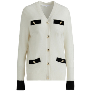 OBEG欧碧倩小香风羊毛开衫女羊绒外套10464051