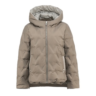 2025年秋冬新款羽绒服女保暖宽松短款白鸭绒时尚加厚连帽大码外套