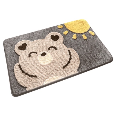 大江卡通植绒浴室吸水地垫