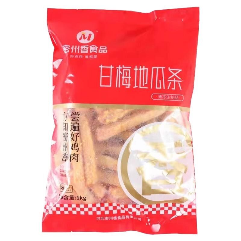 密州香甘梅地瓜条1kg冷冻半成品油炸小吃粗红薯条地瓜条商用整箱