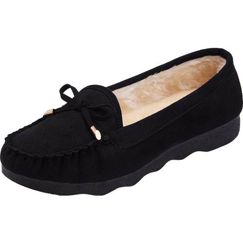 棉鞋女冬季加绒官方旗舰店老北京布鞋2026工作黑色秋新款豆豆鞋子