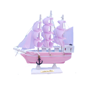 帆船蛋糕装饰摆件木质船帆一帆风顺未来可期前程似锦海贼王装扮