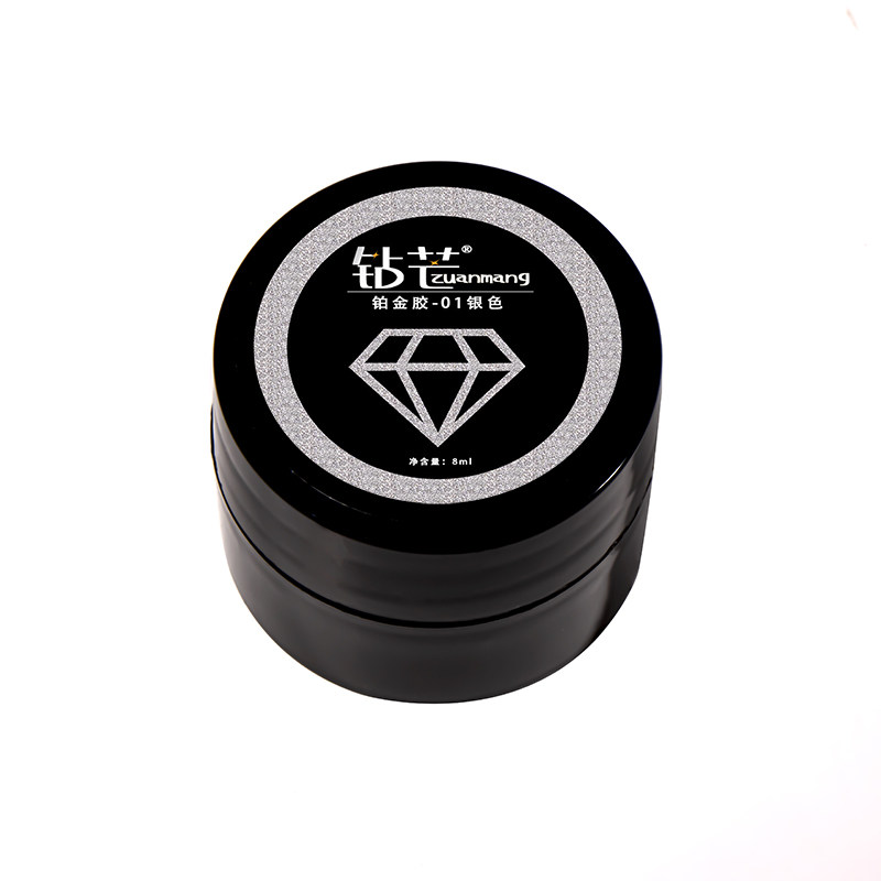 日式爆闪高密度繁星铂金胶美甲细闪金银亮片拉线勾边彩绘指甲油胶