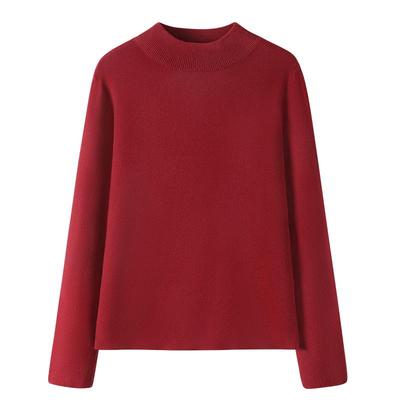 红色毛衣女新年战袍本命年针织衫