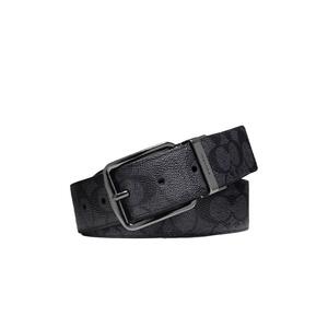 COACH/蔻驰男士WIDE HARNESS双面腰带皮带碳灰色百搭