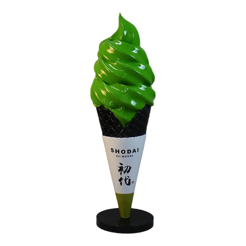 仿真抹茶冰淇淋雕塑冰激凌大摆件