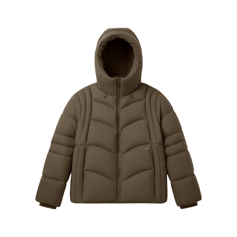 蕉下羽绒服女2025新款冬季连帽防寒加厚可机洗高蓬加绒防风保暖