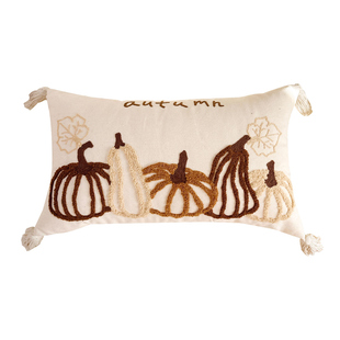 南瓜抱枕美拉德风腰枕沙发靠垫中古风客厅装饰靠枕套刺绣床头靠垫