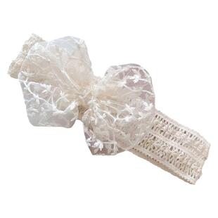 新生儿囟门发带韩版女宝蝴蝶结发饰宽边高弹不勒儿童配饰婴儿头饰