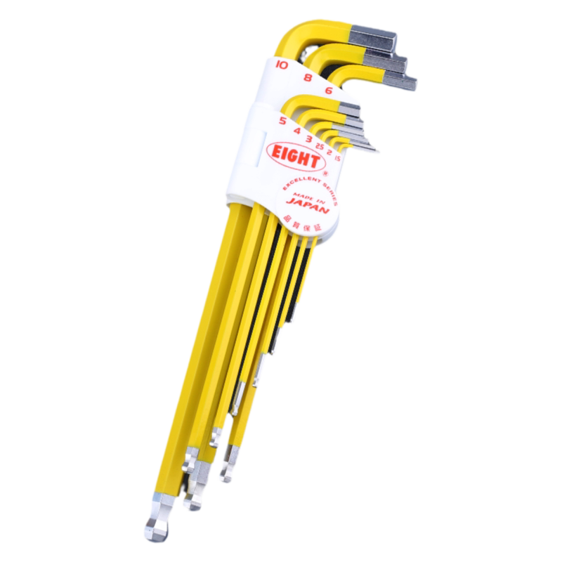 日本EIGHT-EX百利彩色钻石头内六角扳手TLC-S9N/NYE/NBL/NRE套装