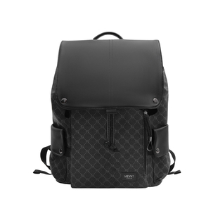 觅旧潮牌双肩包男高级感休闲男士通勤商务电脑背包皮质书包6255