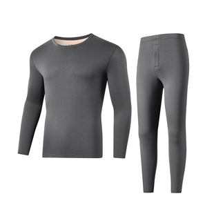 鸭鸭保暖内衣男款加绒加厚羽绒蚕丝秋衣秋裤套装男士冬2025新款